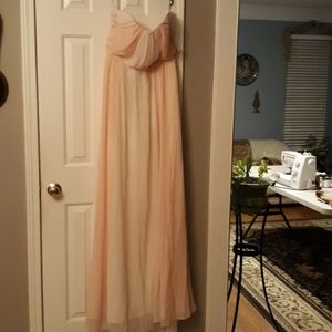 Peach evening gown